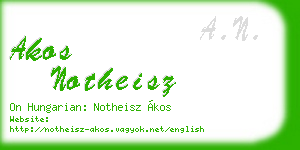 akos notheisz business card